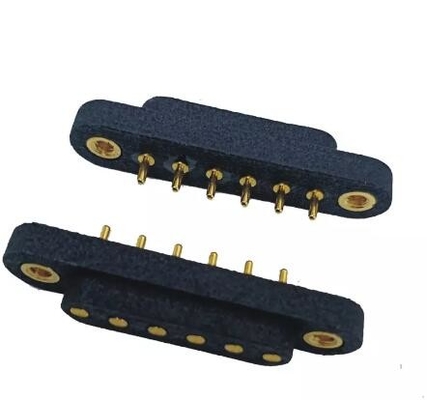 Conector de circuito impreso magnético POGO Pin impermeable de resorte cargado 15 mm Hembra