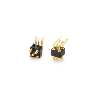 1 Amp PA66 Conectores de ángulo recto Pogo Pin con carga de resorte para equipos de carga