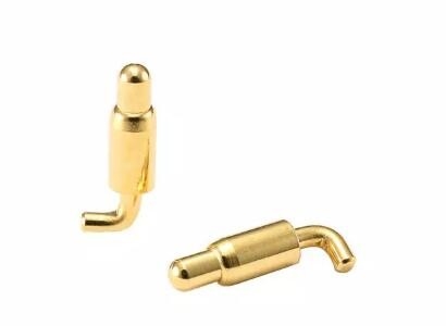 Conector de pin de oro con ángulo recto POGO de latón con conector de pin de resorte para elemento de calefacción