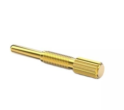 10 mm de latón Revestido de oro con rosca Pins POGO Fijaciones C2700
