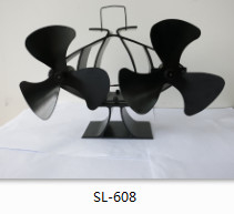 OEM ODM Ventilador de estufa con energía térmica 0.01mm Alu ABS Aplicación para el hogar
